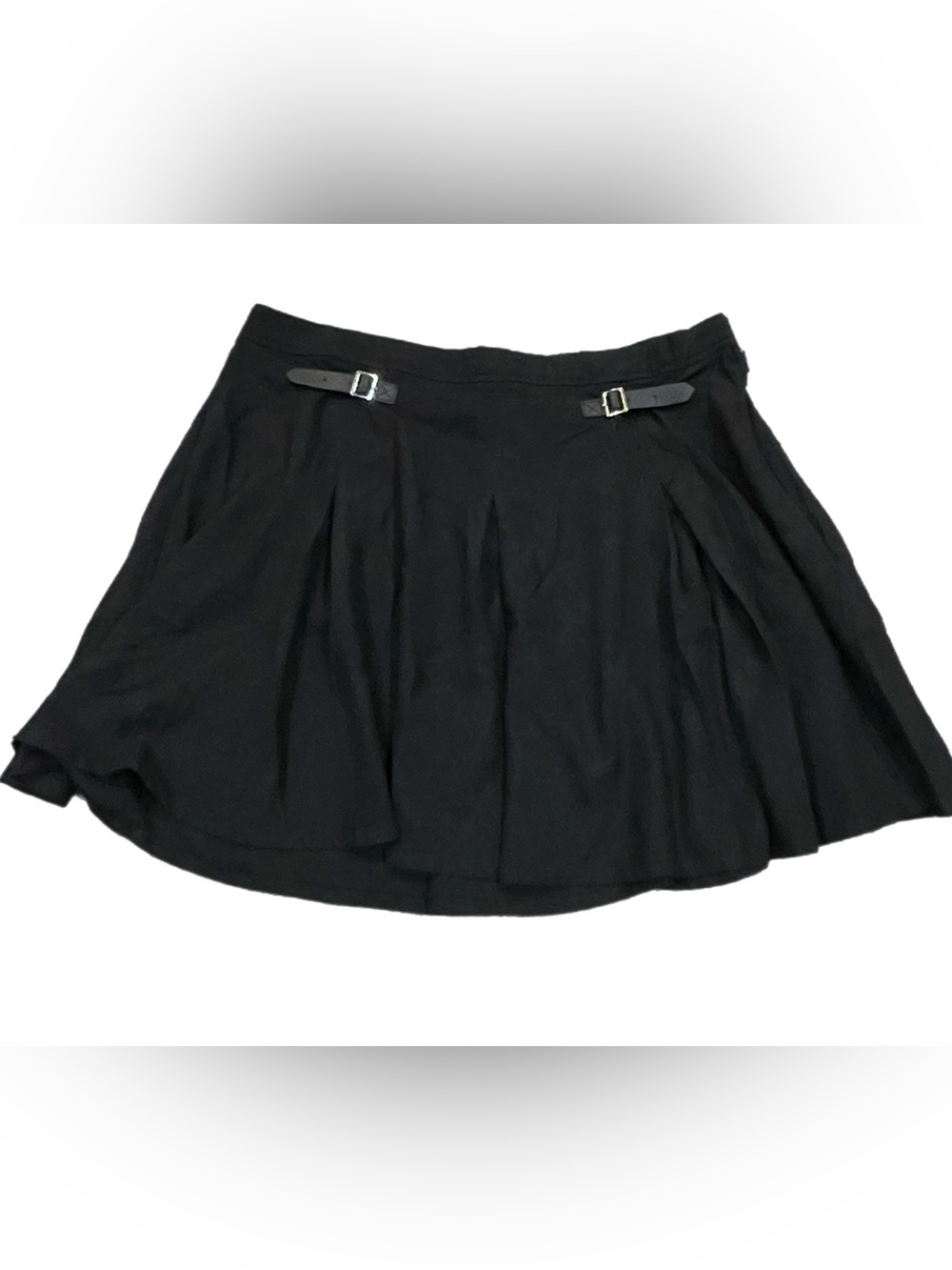 Hot Topic Mini Skirts Bundle 1X plus size black with buckles and red plaid - Picture 5 of 8